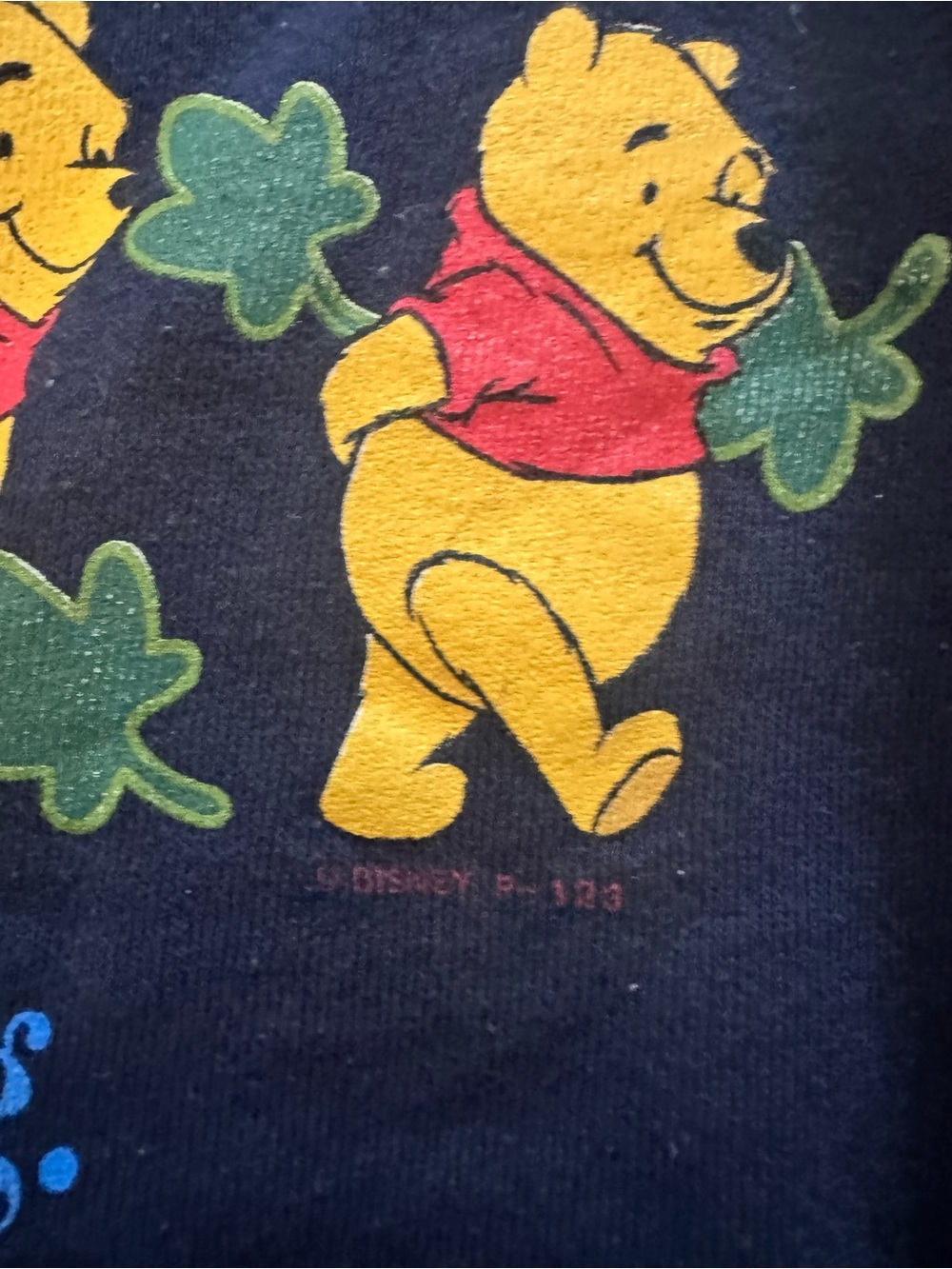 Disney Navy Crewneck Sweater with Yellow Winnie the Pooh Row - Picture 3 of 4
